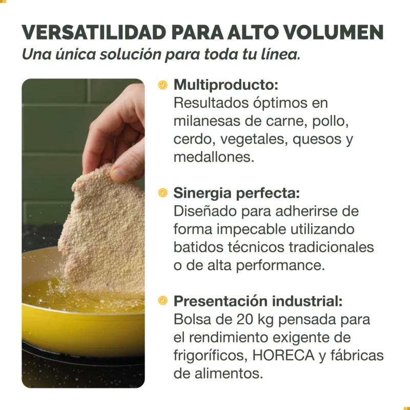 Pan Rallado 20 kg Oliden Food Solutions Caracteristicas