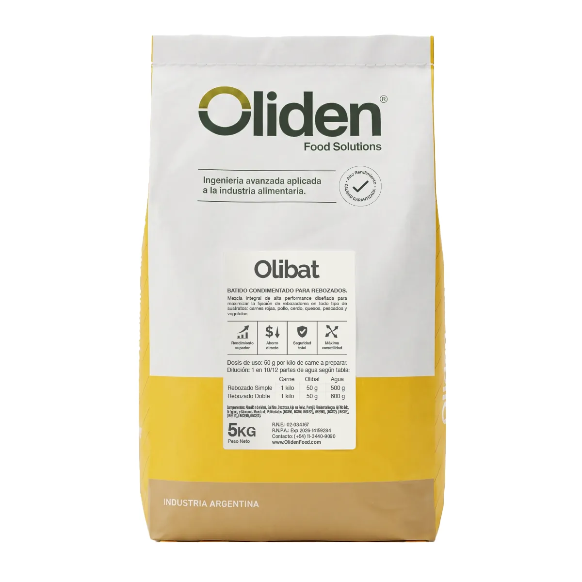 Olibat 5 kilos Oliden Food Solutions