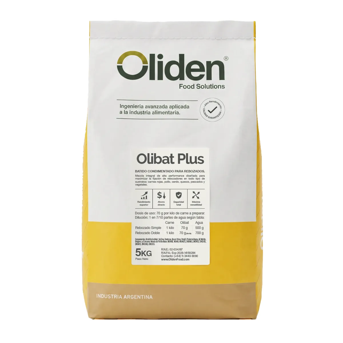 Olibat Plus 5 kilos Oliden Food Solutions