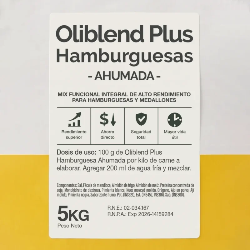 ETI ML Hamburguesa Ahumada 5 Oliblend Plus Hamburguesas